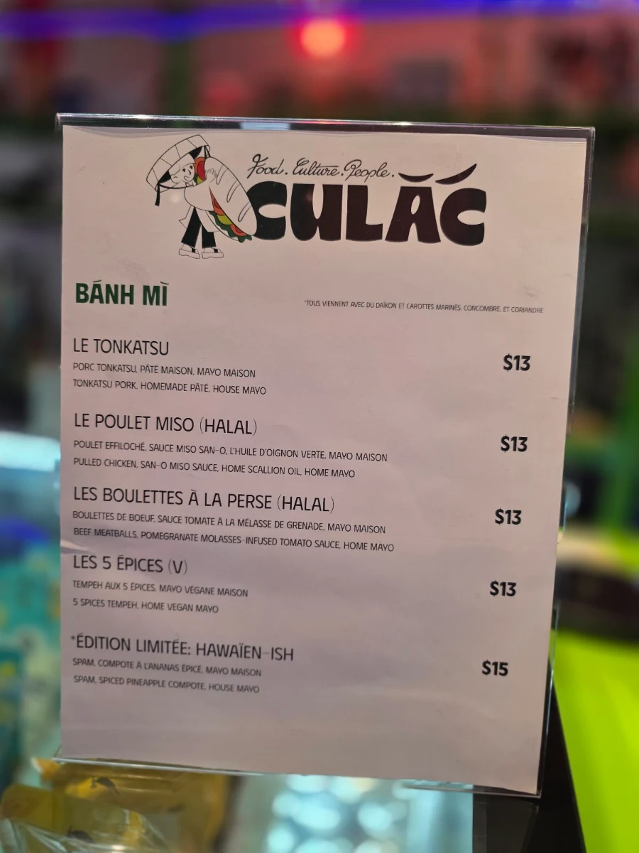 Menu, Bánh Mì Cu Lắc