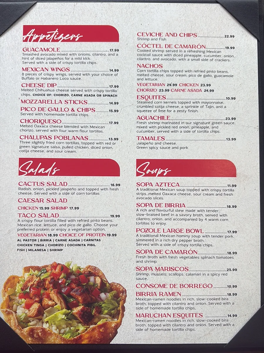 Menu, Aroma a Mexico