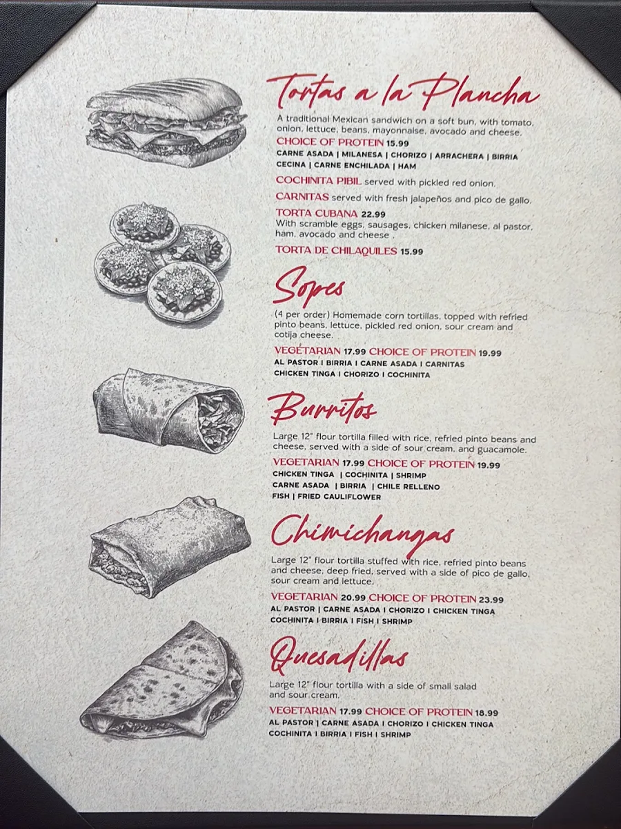 Menu, Aroma a Mexico