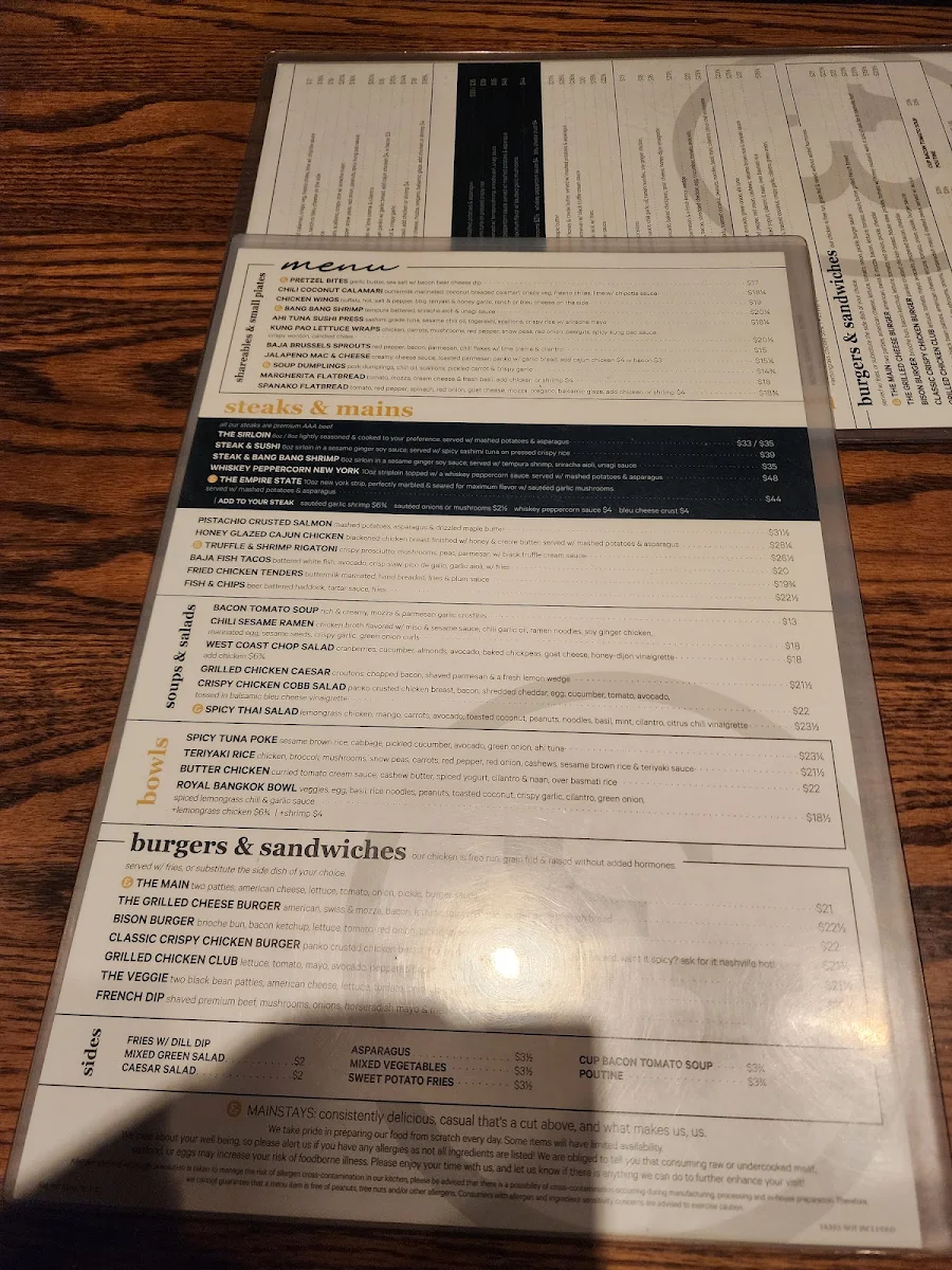 Menu, State & Main
