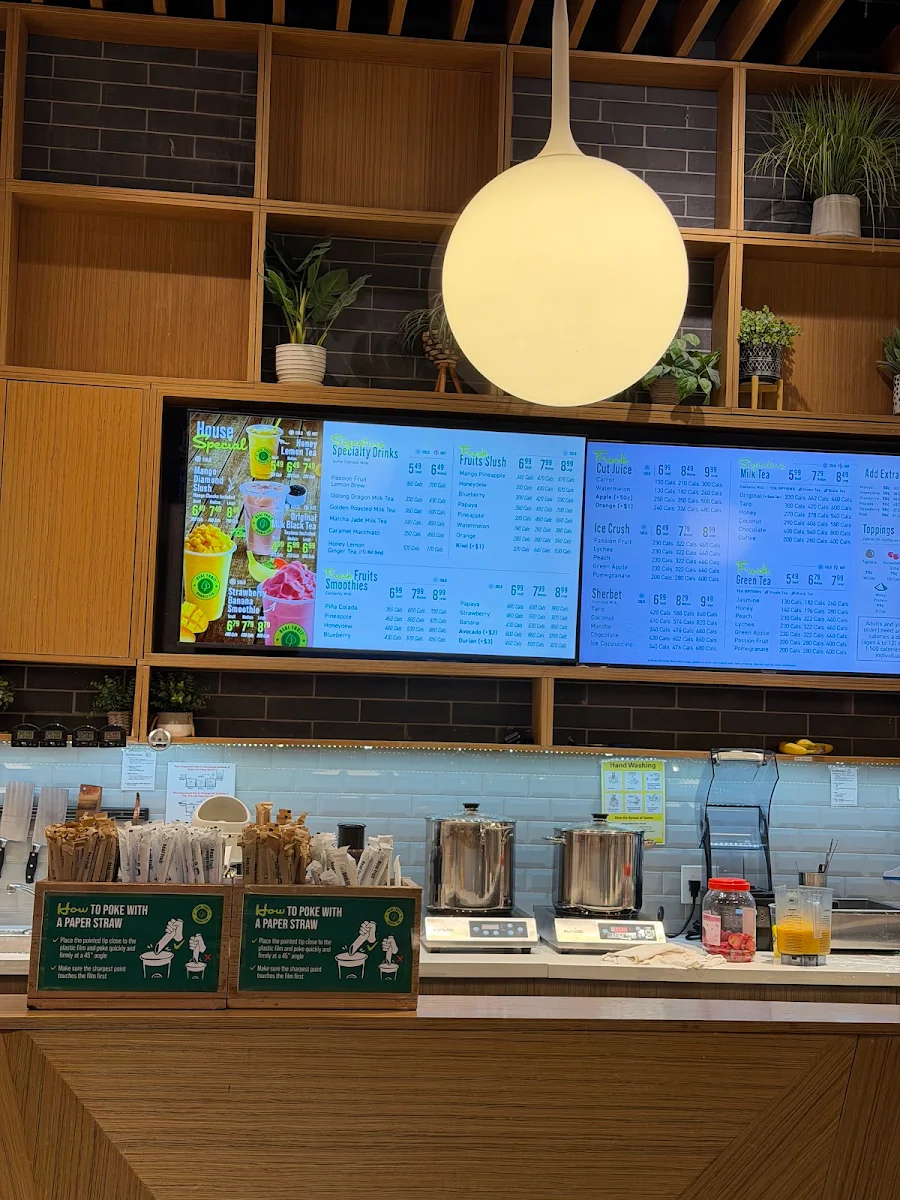 Menu, Real Fruit Bubble Tea