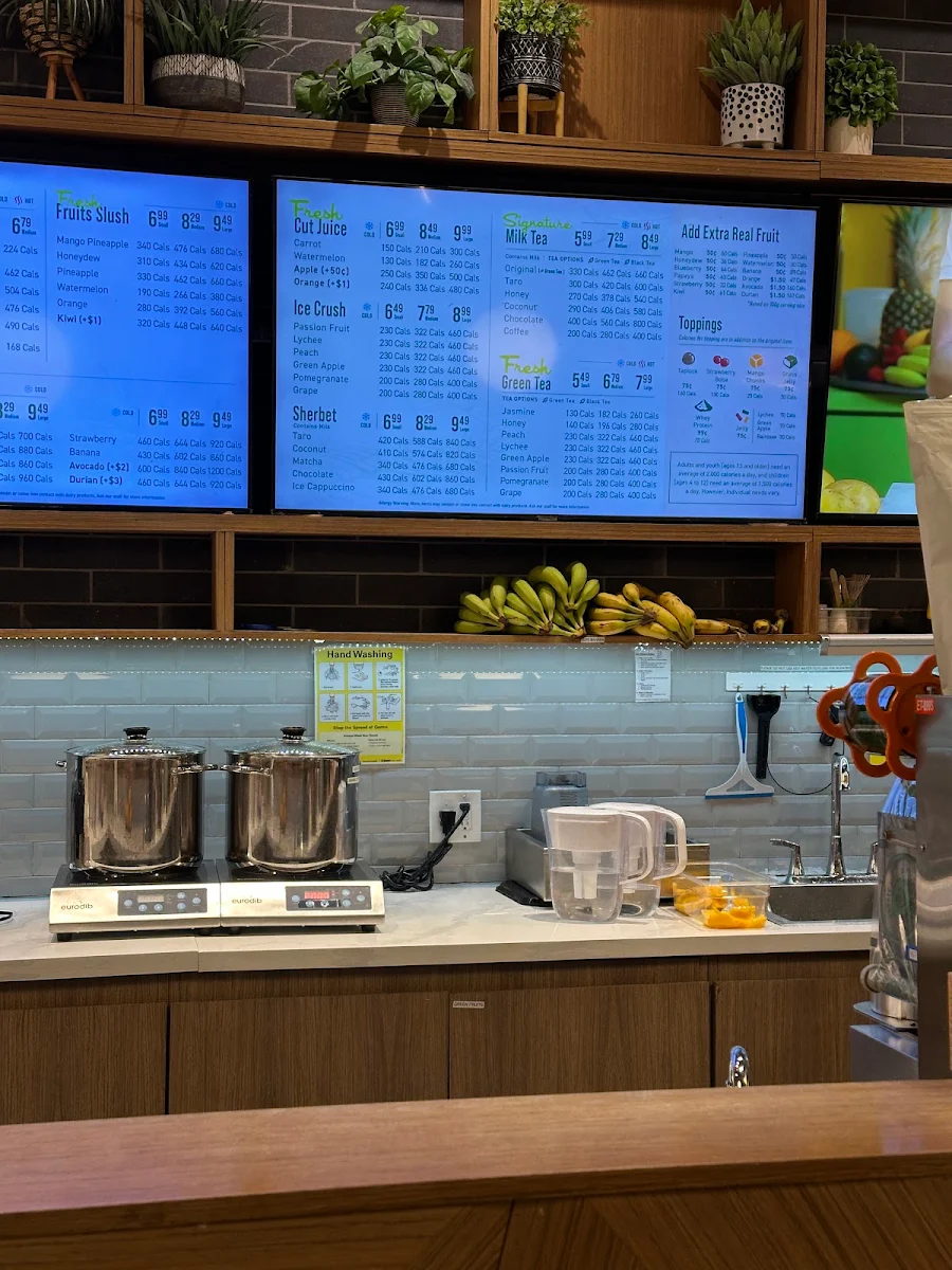 Menu, Real Fruit Bubble Tea