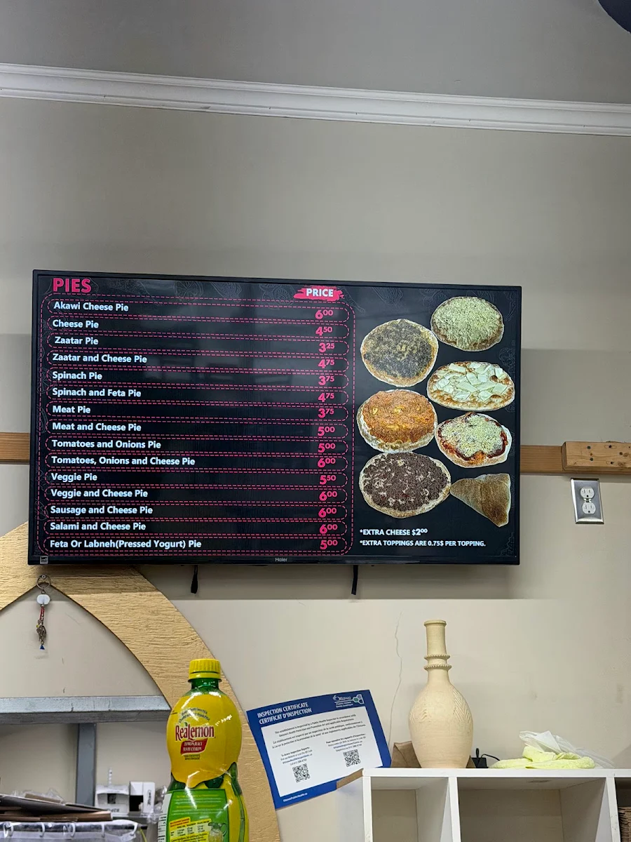 Menu, The Creek Lebanese Shawarma & Bakery