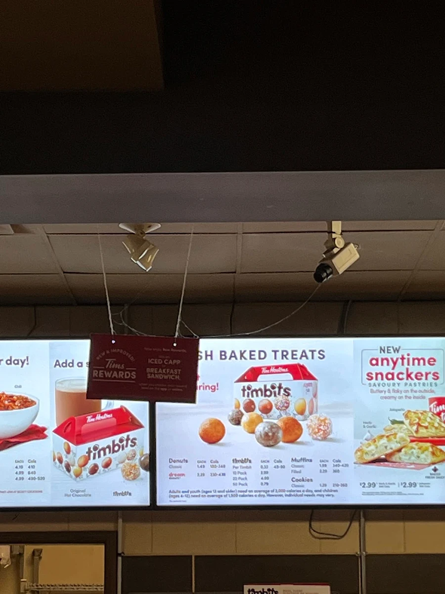 Menu, Tim Hortons