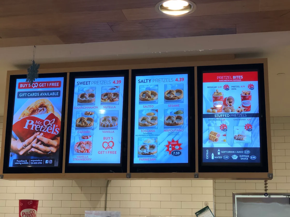 Menu, Mr.Pretzels Vaughan Mills