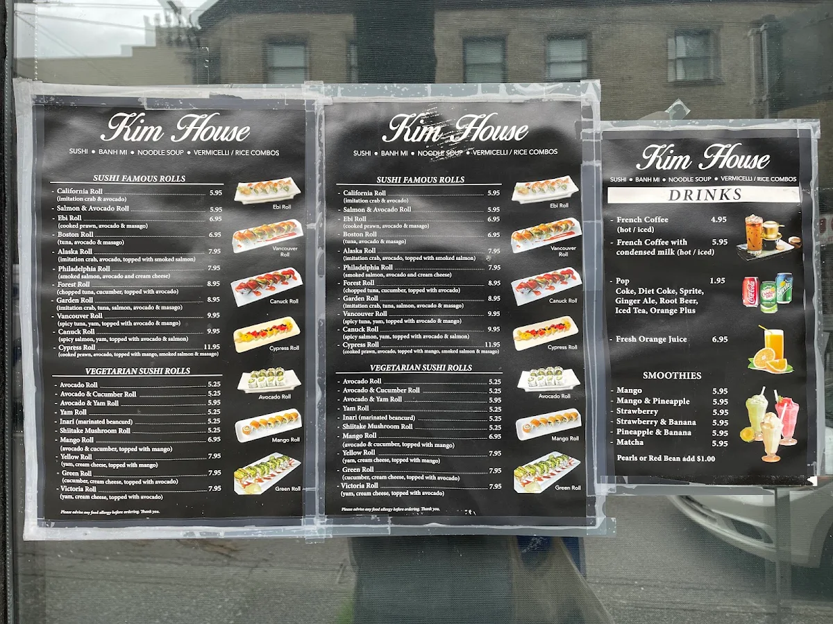 Menu, Kim House