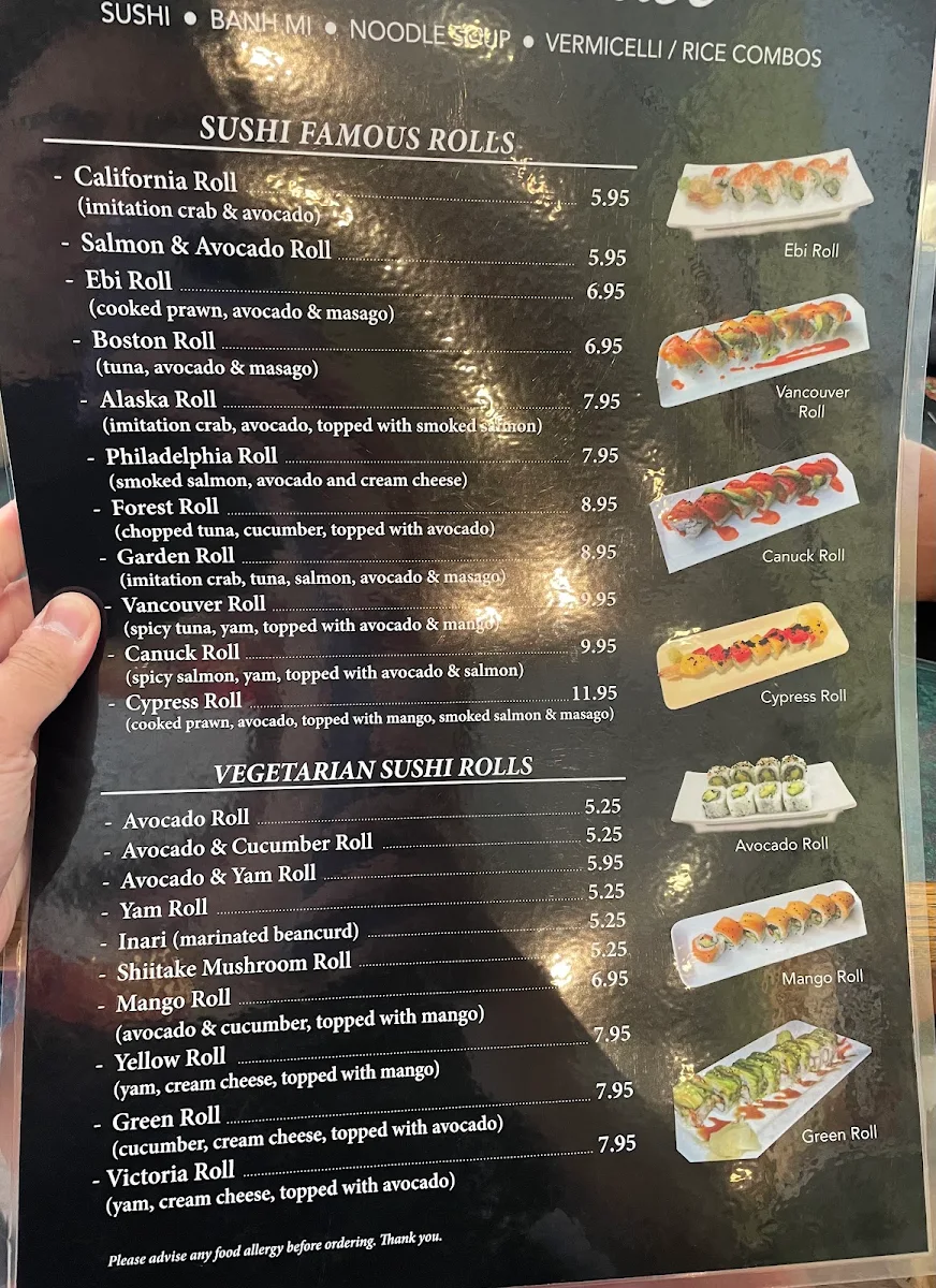 Menu, Kim House