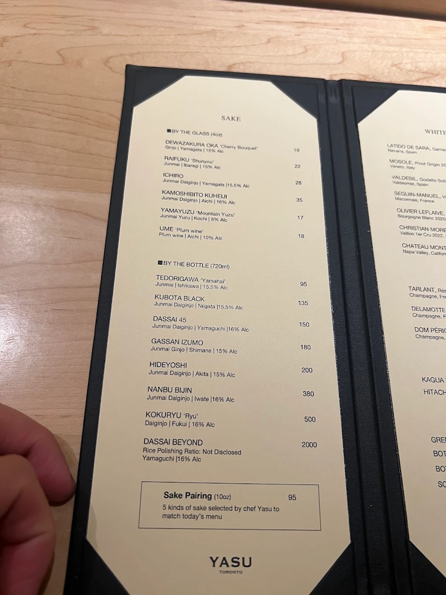 Menu, Yasu Toronto