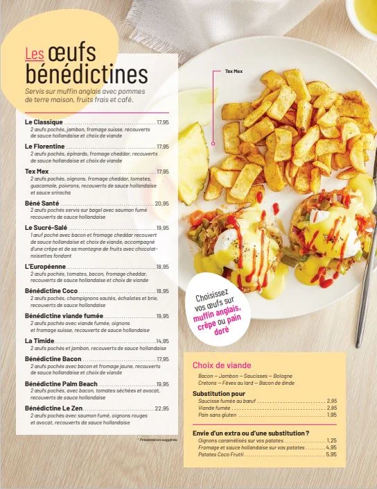 Menu, Coco Frutti Chicoutimi