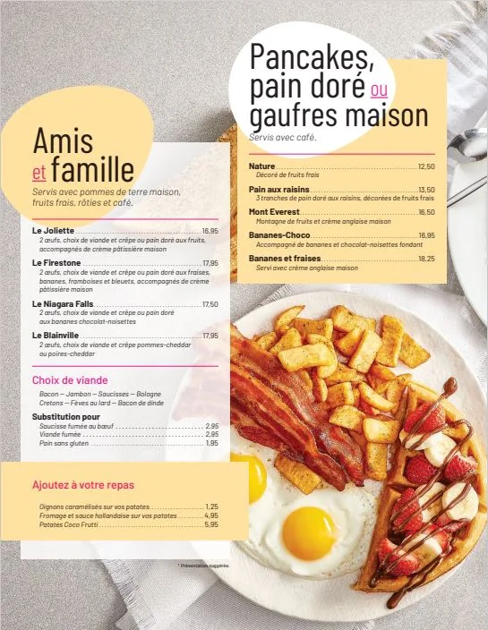 Menu, Coco Frutti Chicoutimi