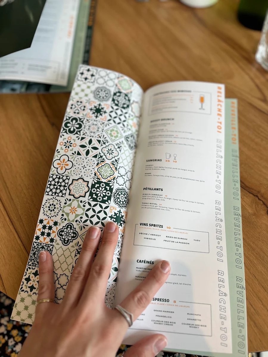 Menu, Tommy Café