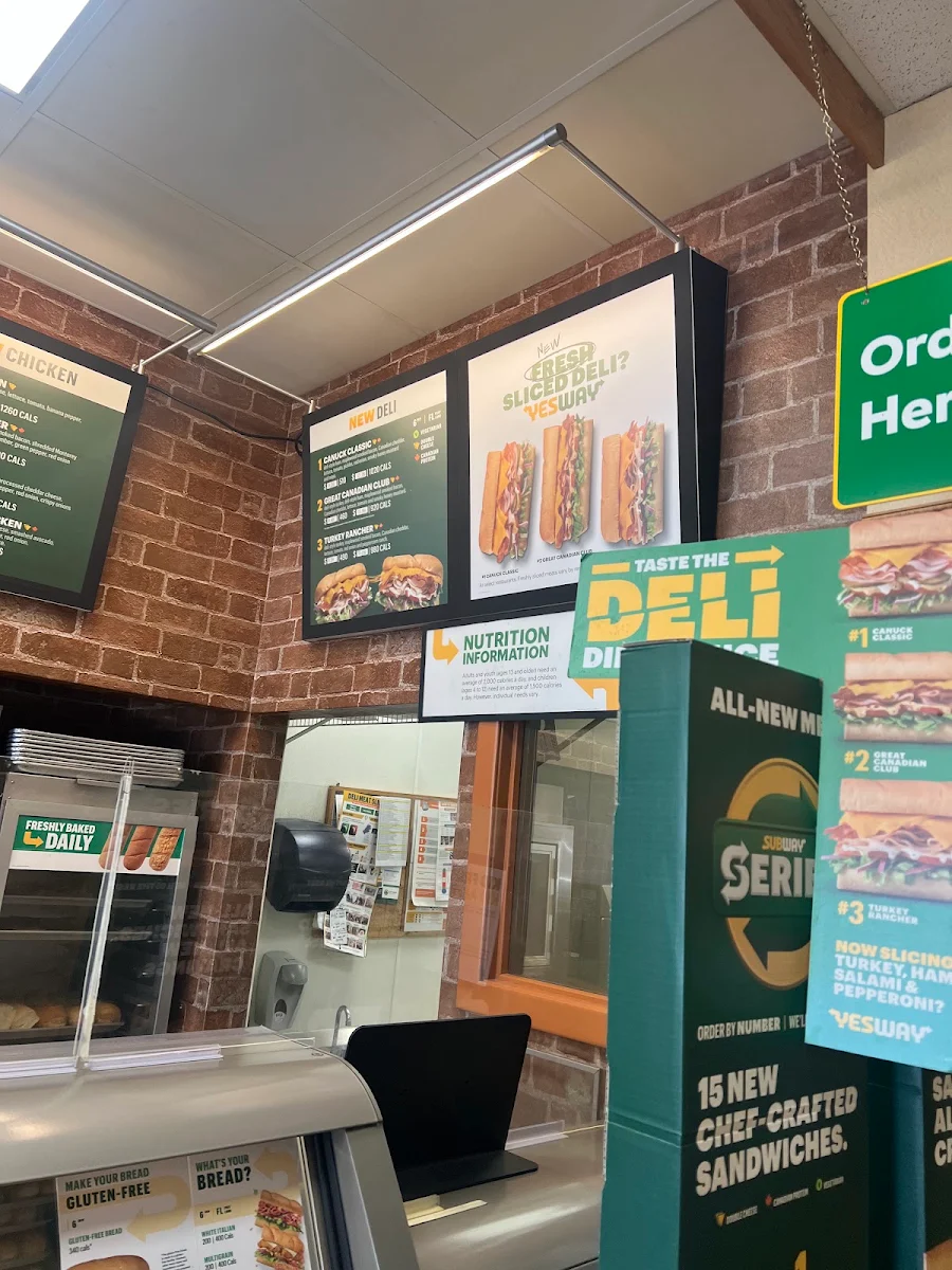 Menu, Subway