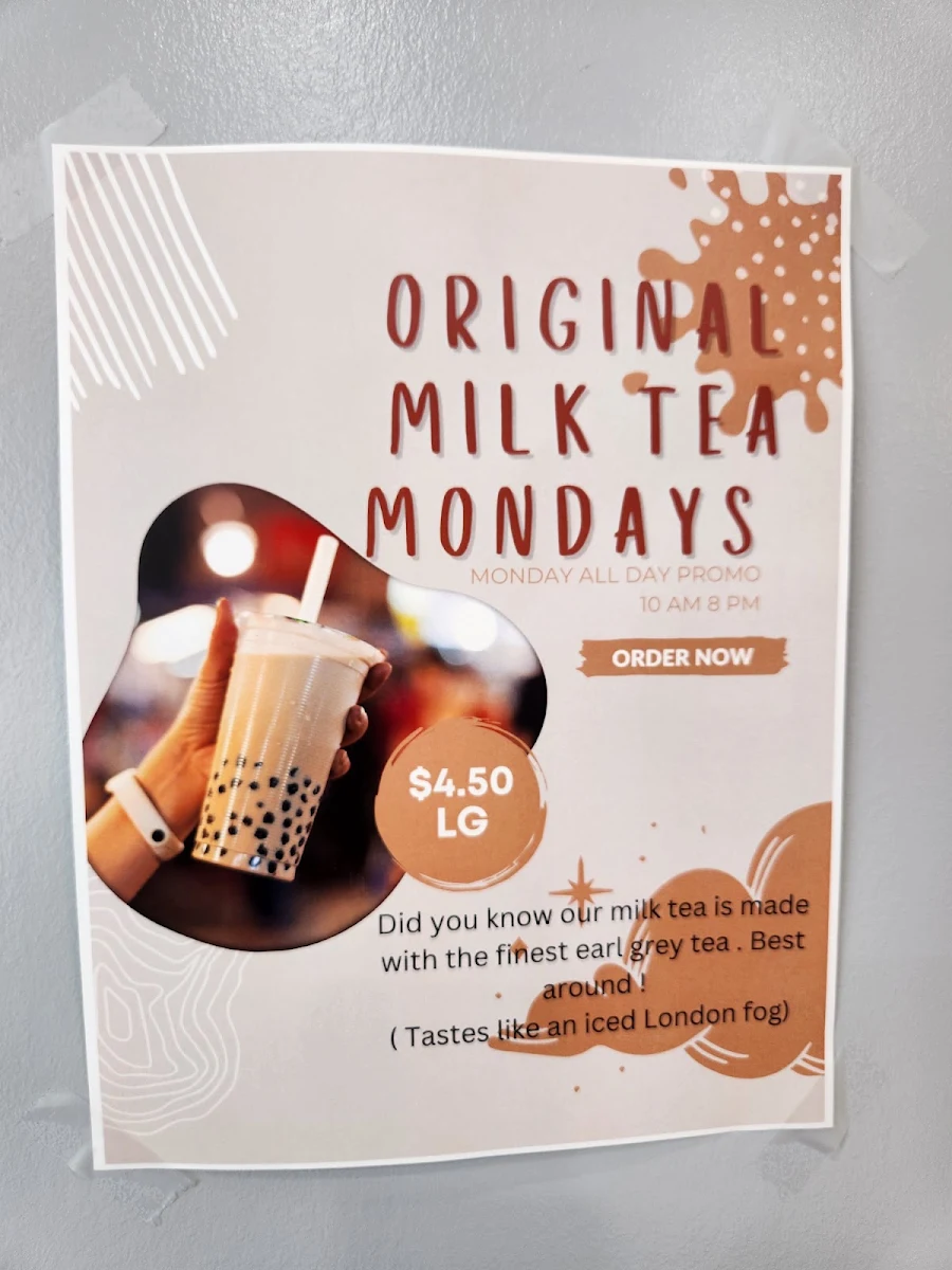 Menu, Sweetea Cafe