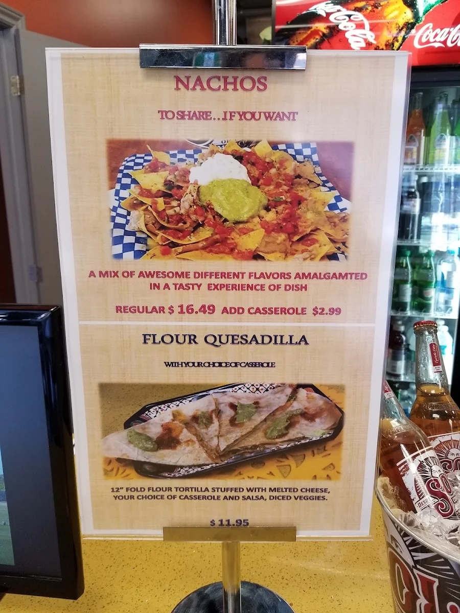 Menu, Taco Sol (Ranvee’s Eatery)