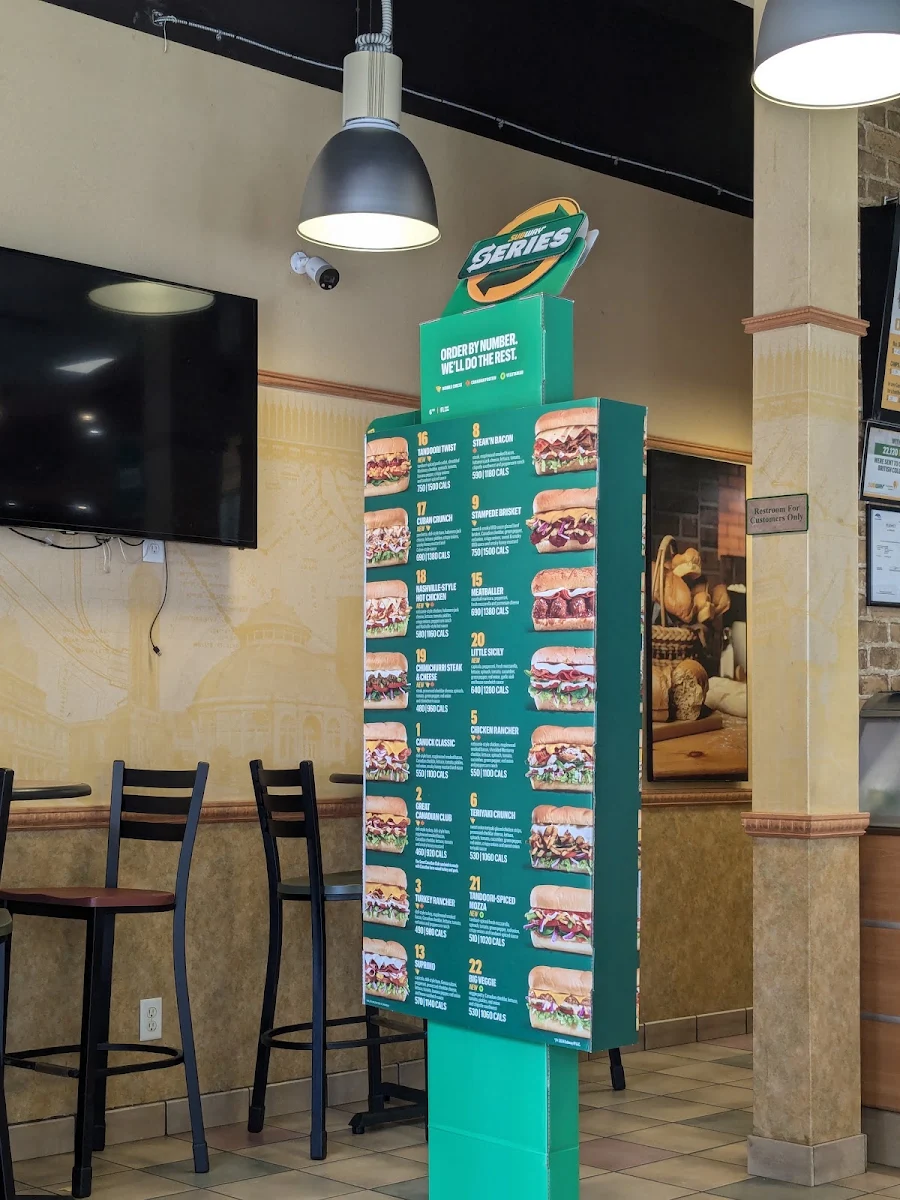 Menu, Subway