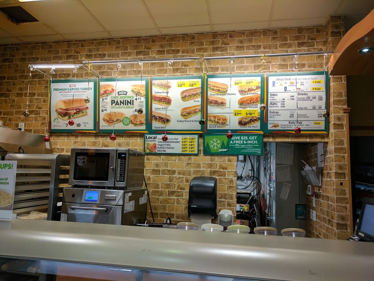 Menu, Subway