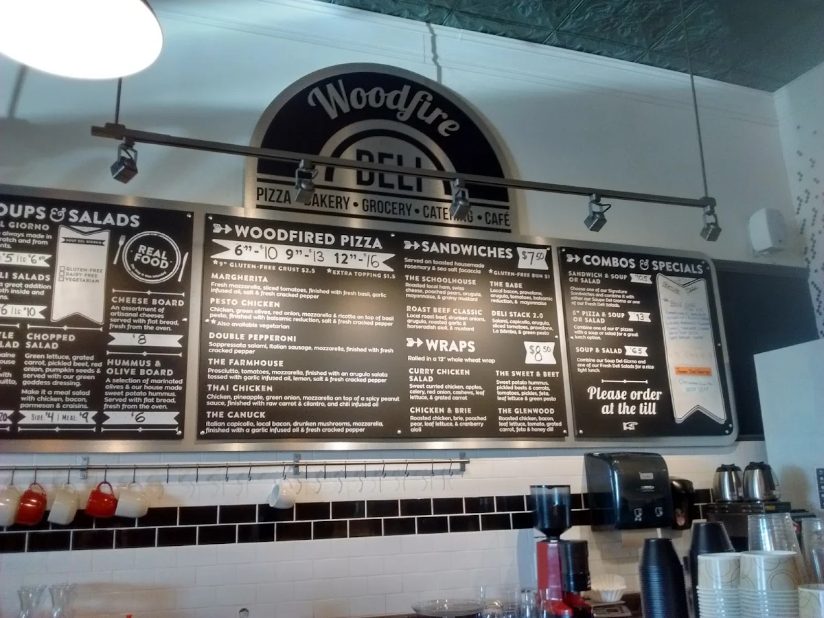 Menu, Woodfire Deli