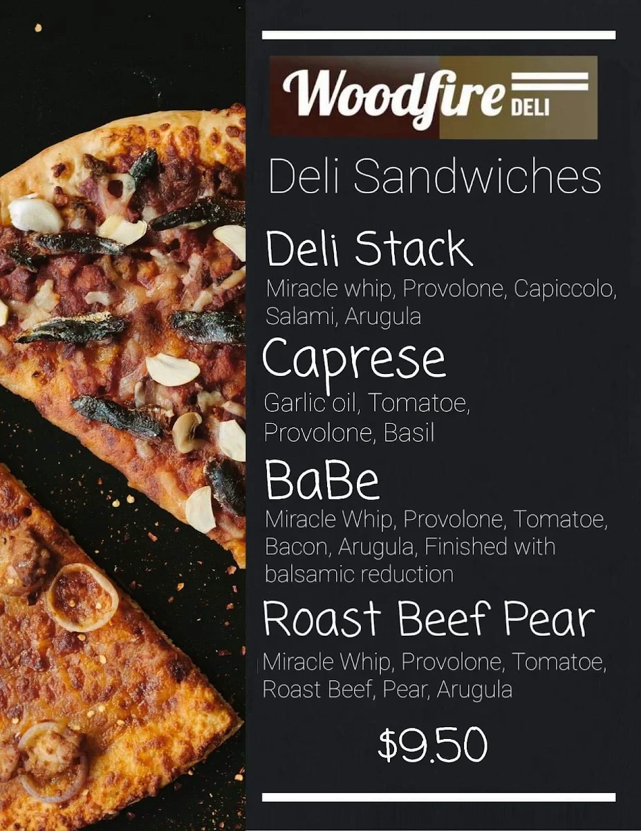 Menu, Woodfire Deli