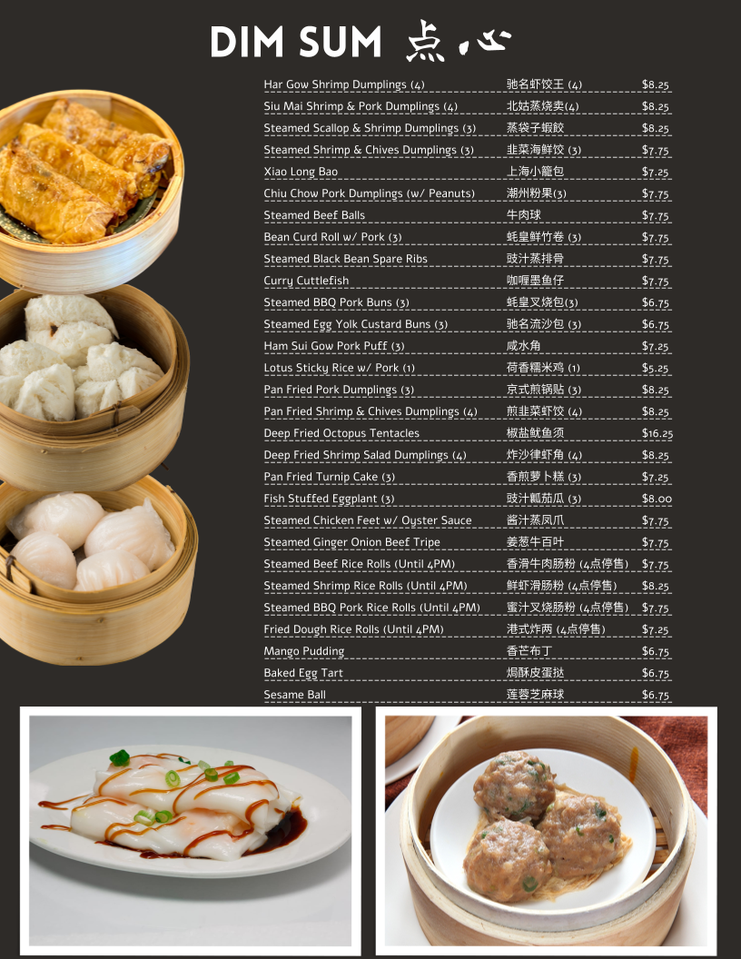 Menu, Dine & Dim