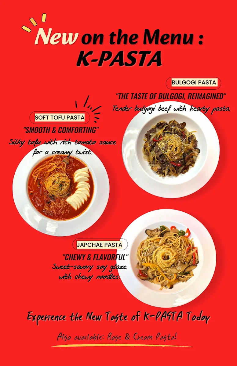Menu, Yupdduk Bloor