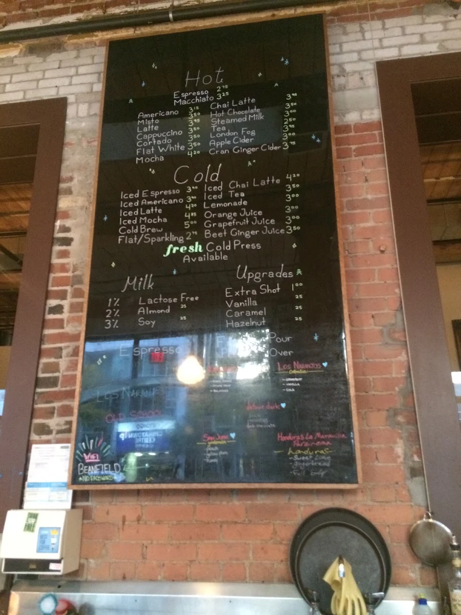 Menu, Dark Horse Espresso Bar