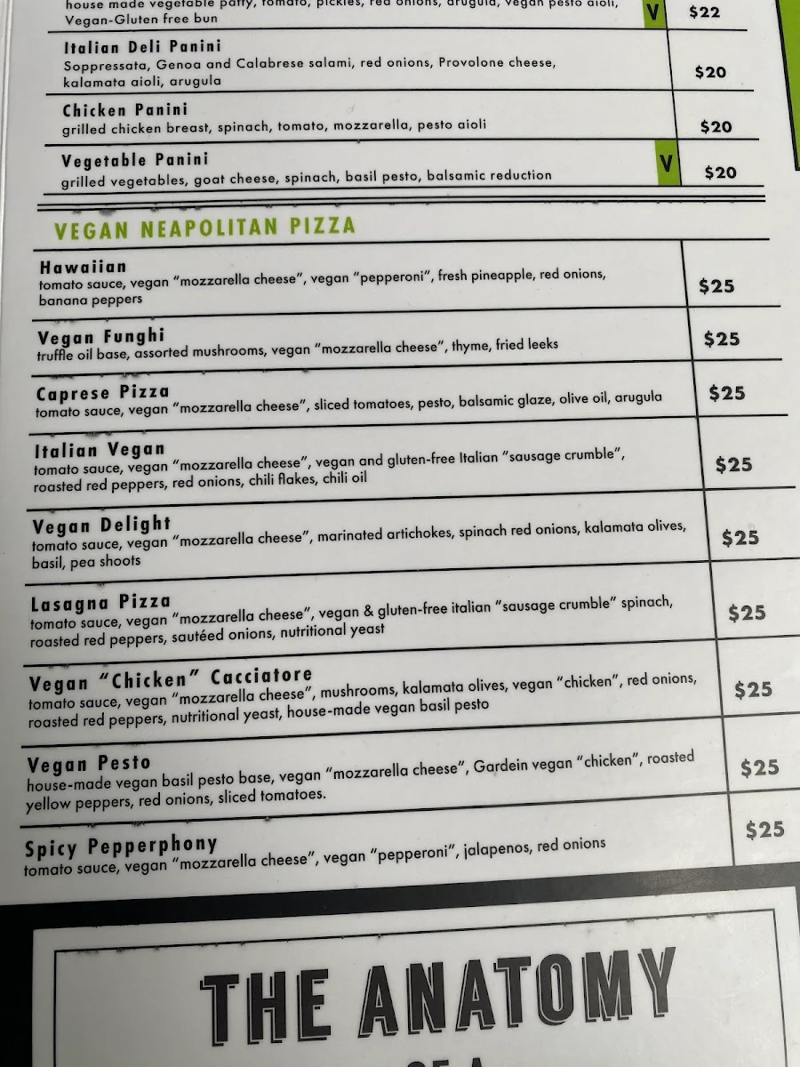 Menu, Arugula