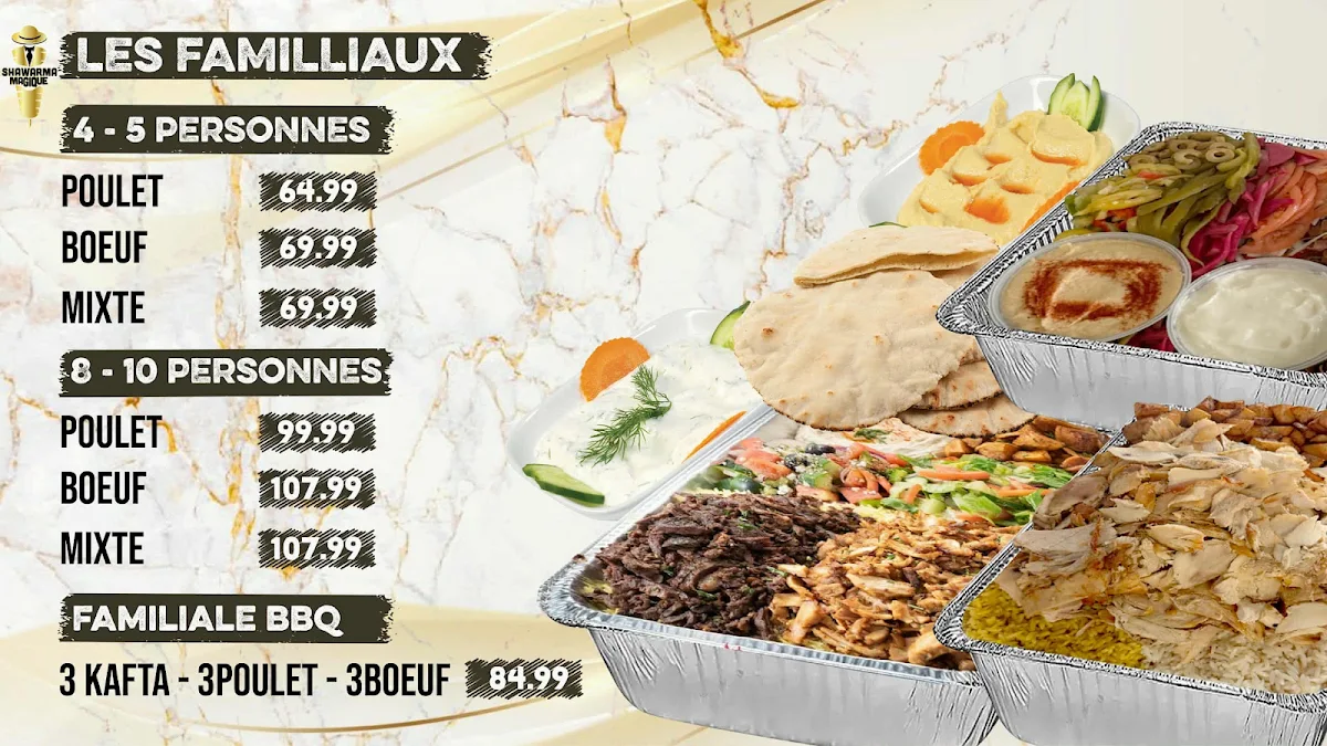 Menu, Shawarma Magique
