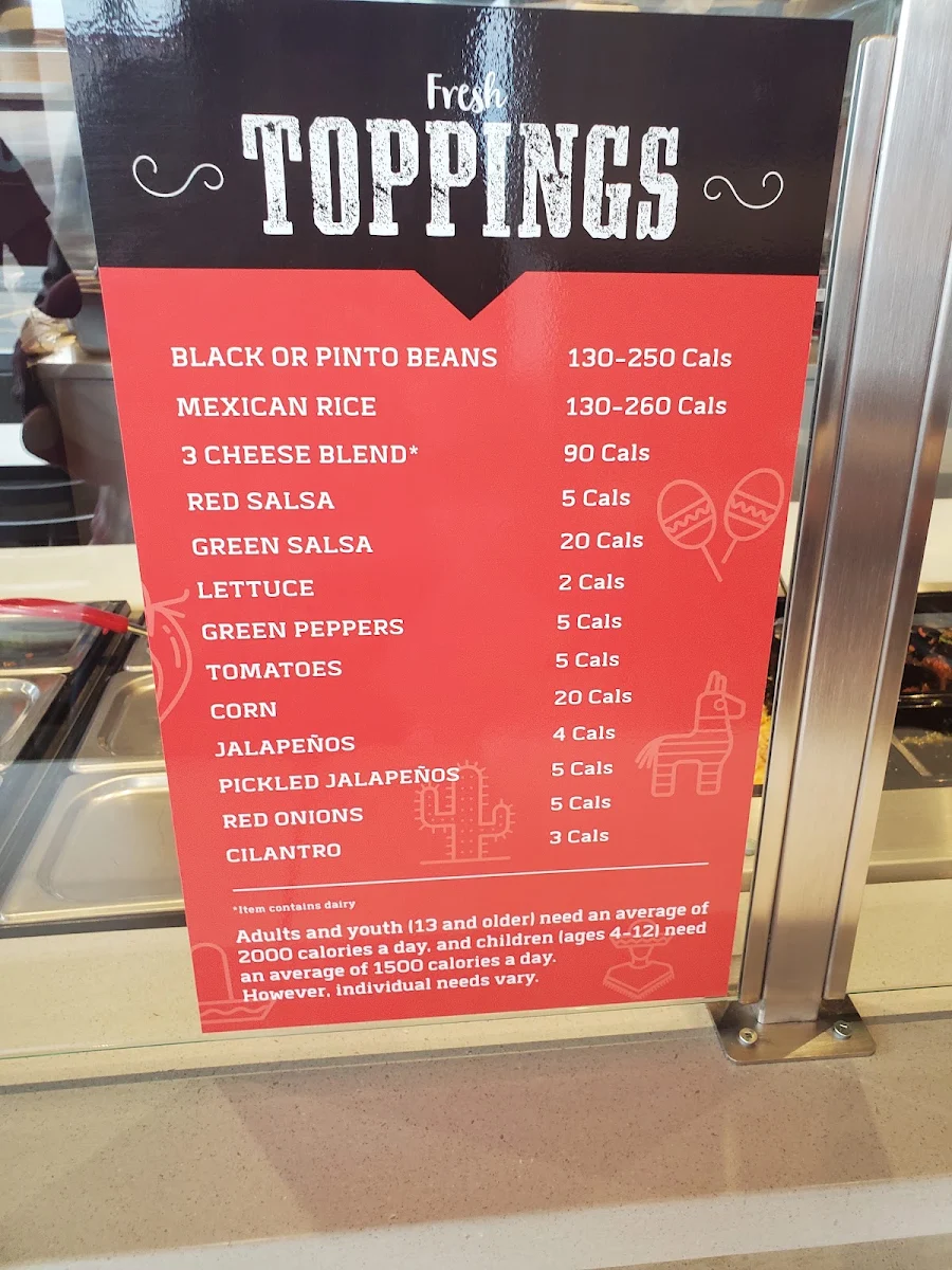 Menu, barBURRITO