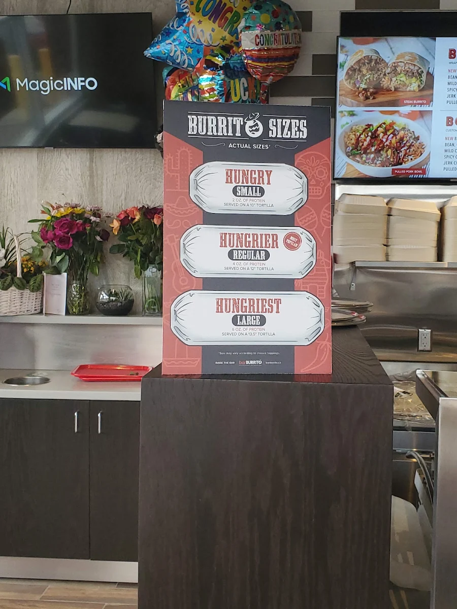 Menu, barBURRITO
