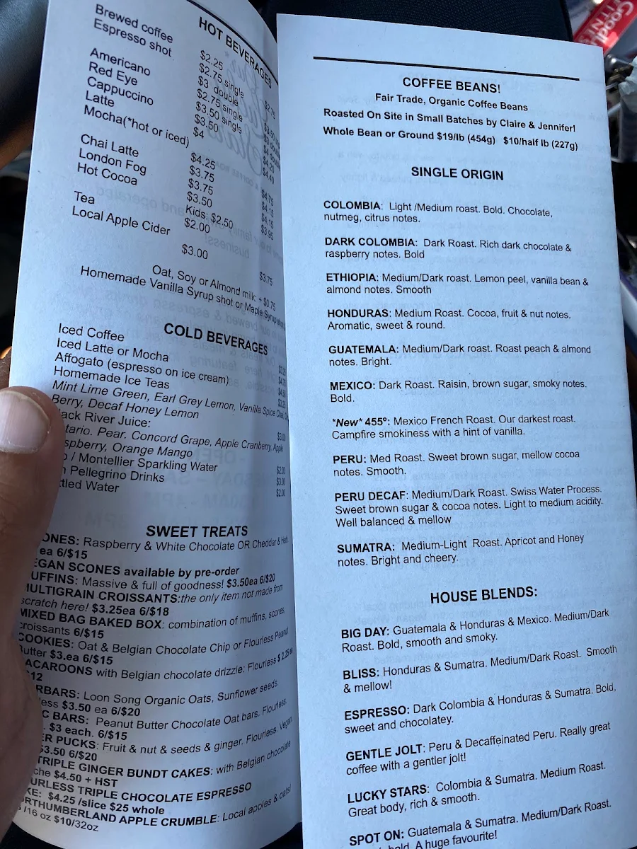 Menu, K Okay Café & Roasters