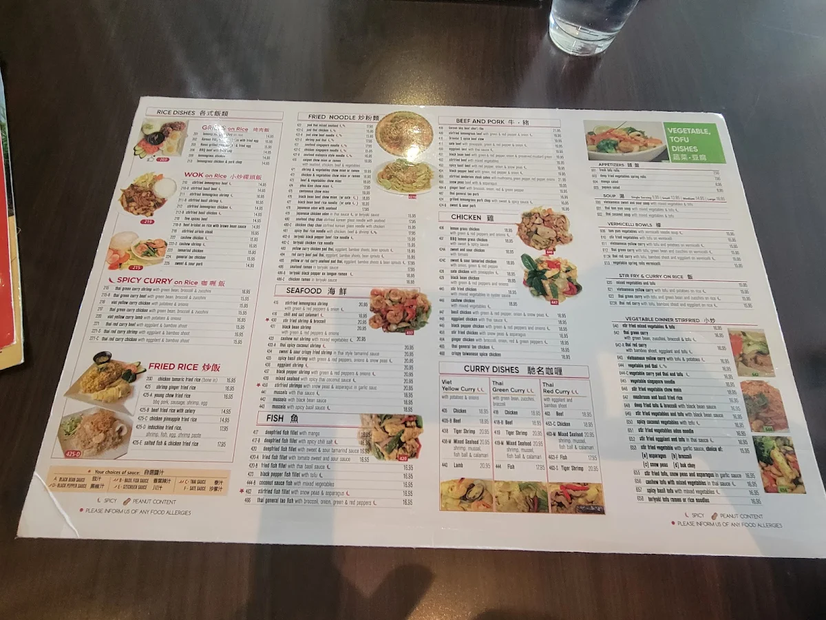 Menu, Ben Thanh