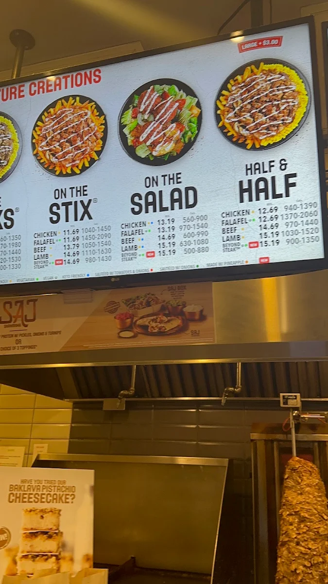 Menu, Osmow's Shawarma