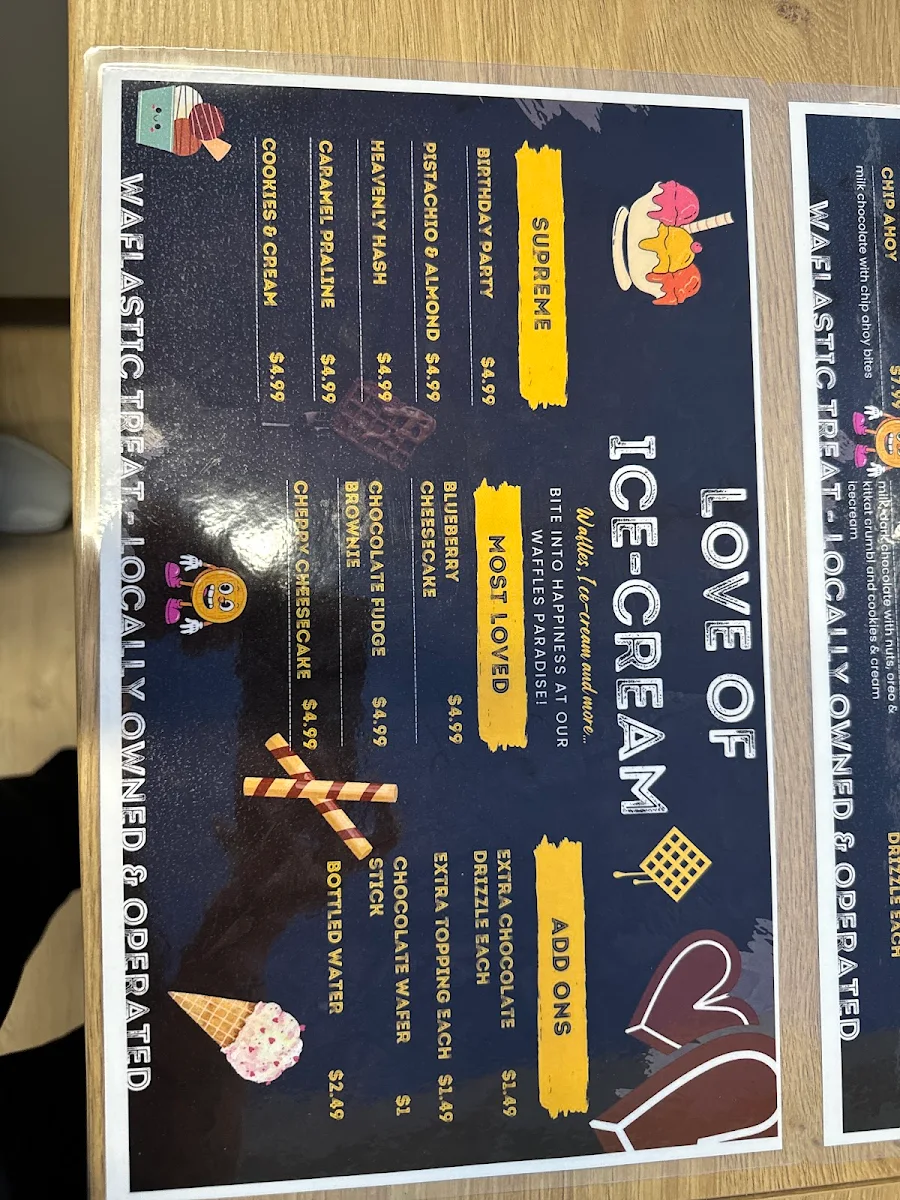Menu, Waflastic Treat