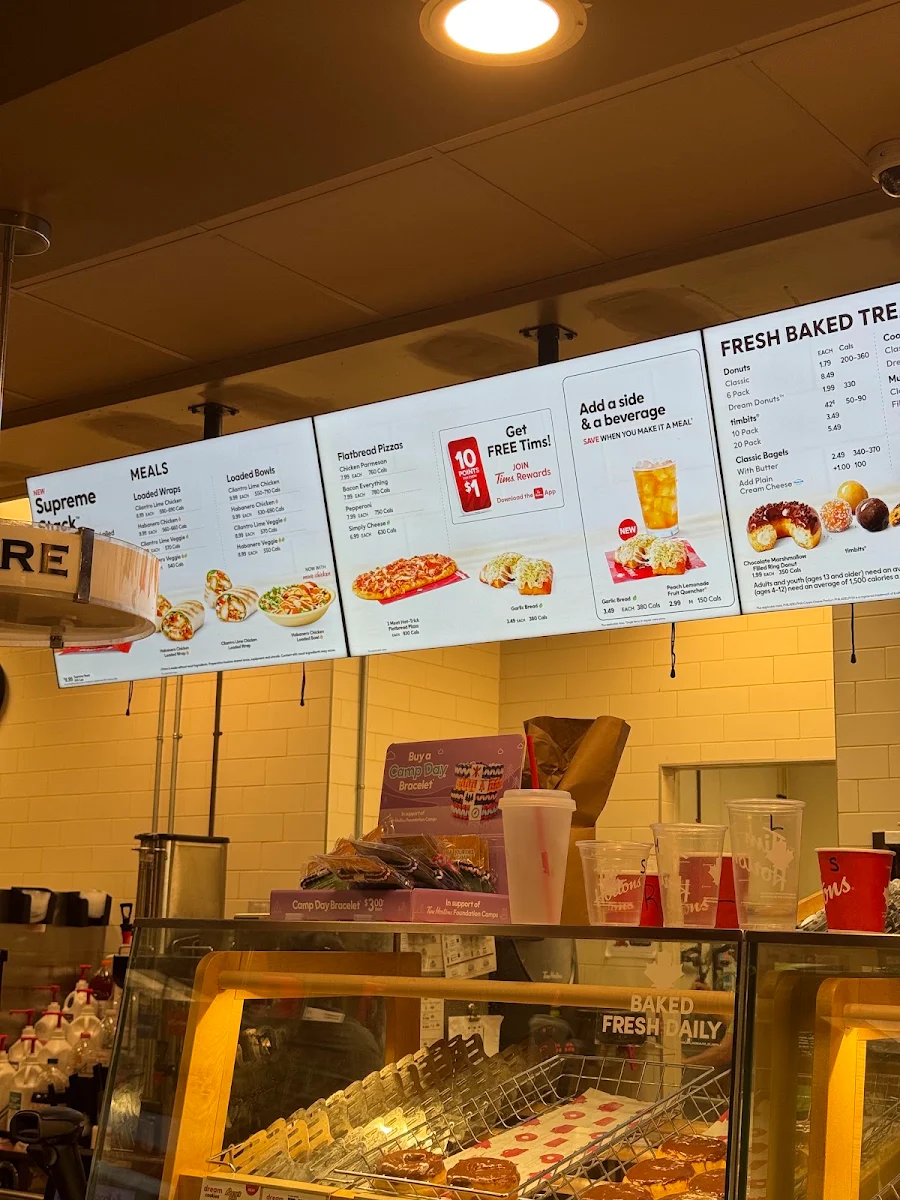 Menu, Tim Hortons