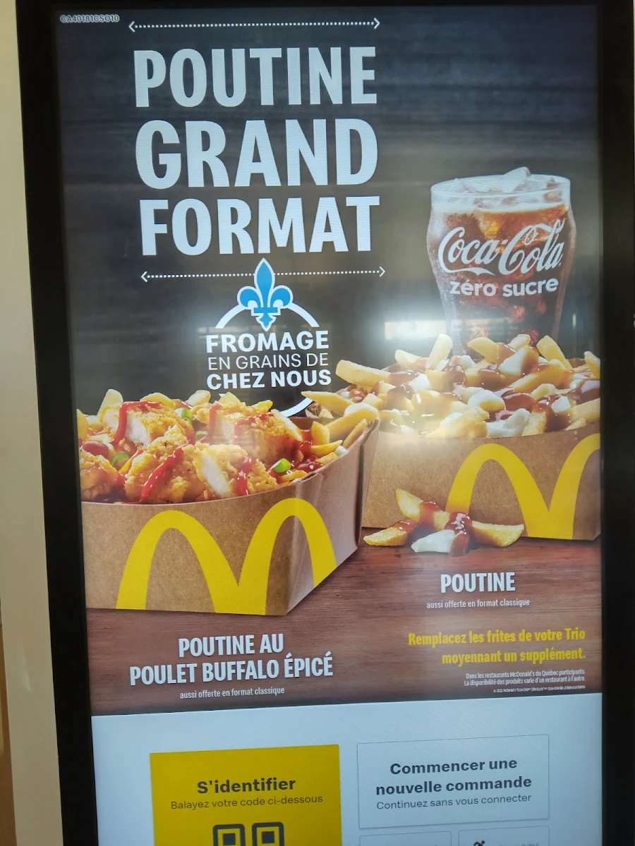 Menu, McDonald's
