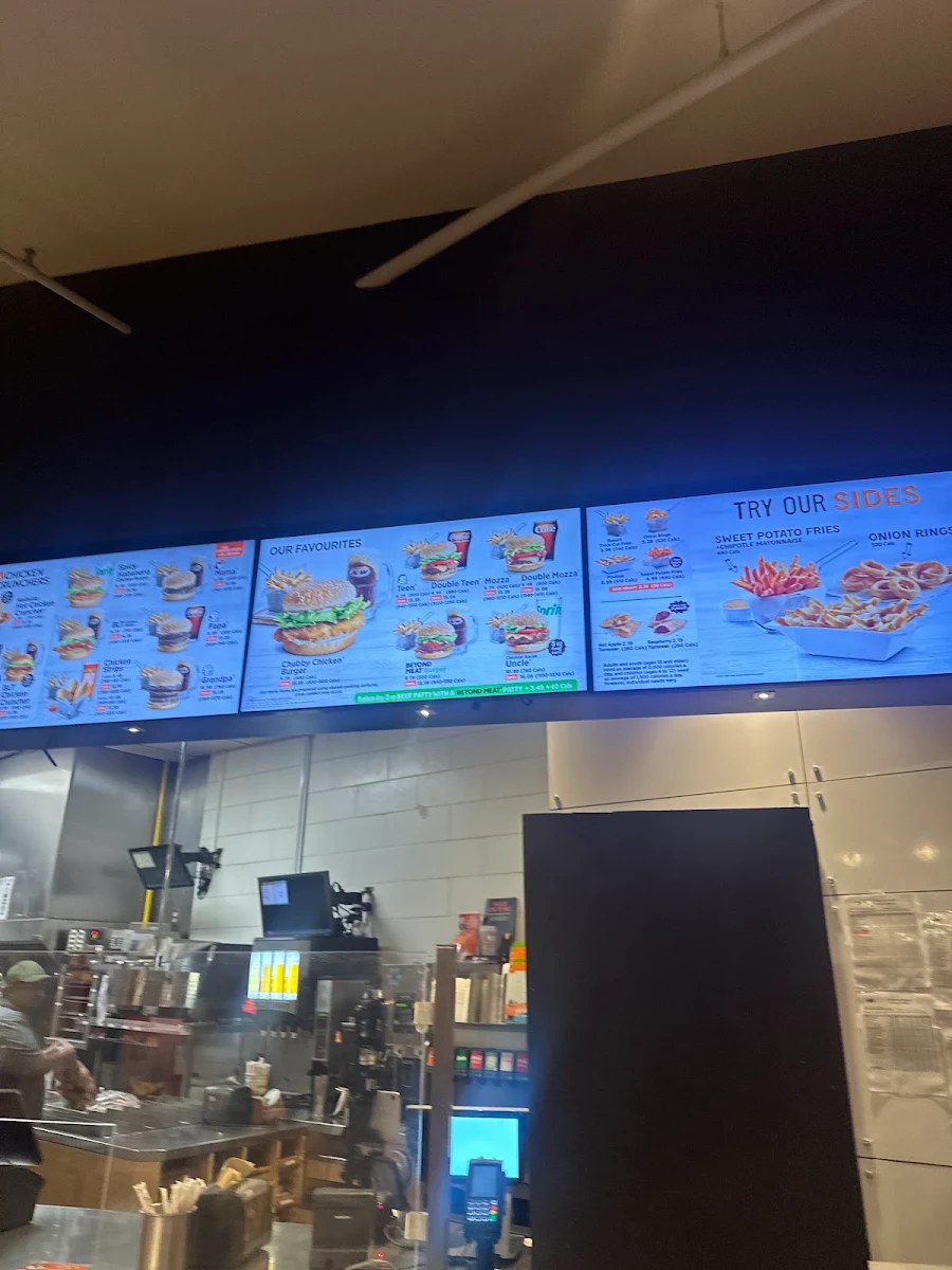 Menu, A&W Canada