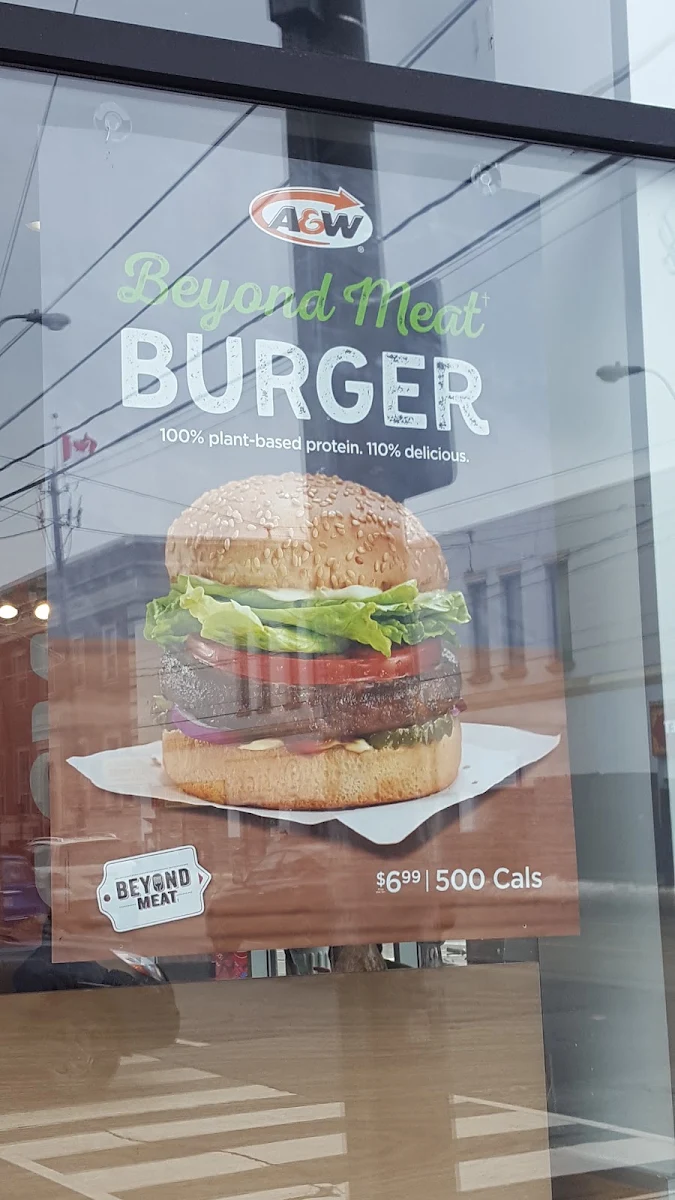 Menu, A&W Canada