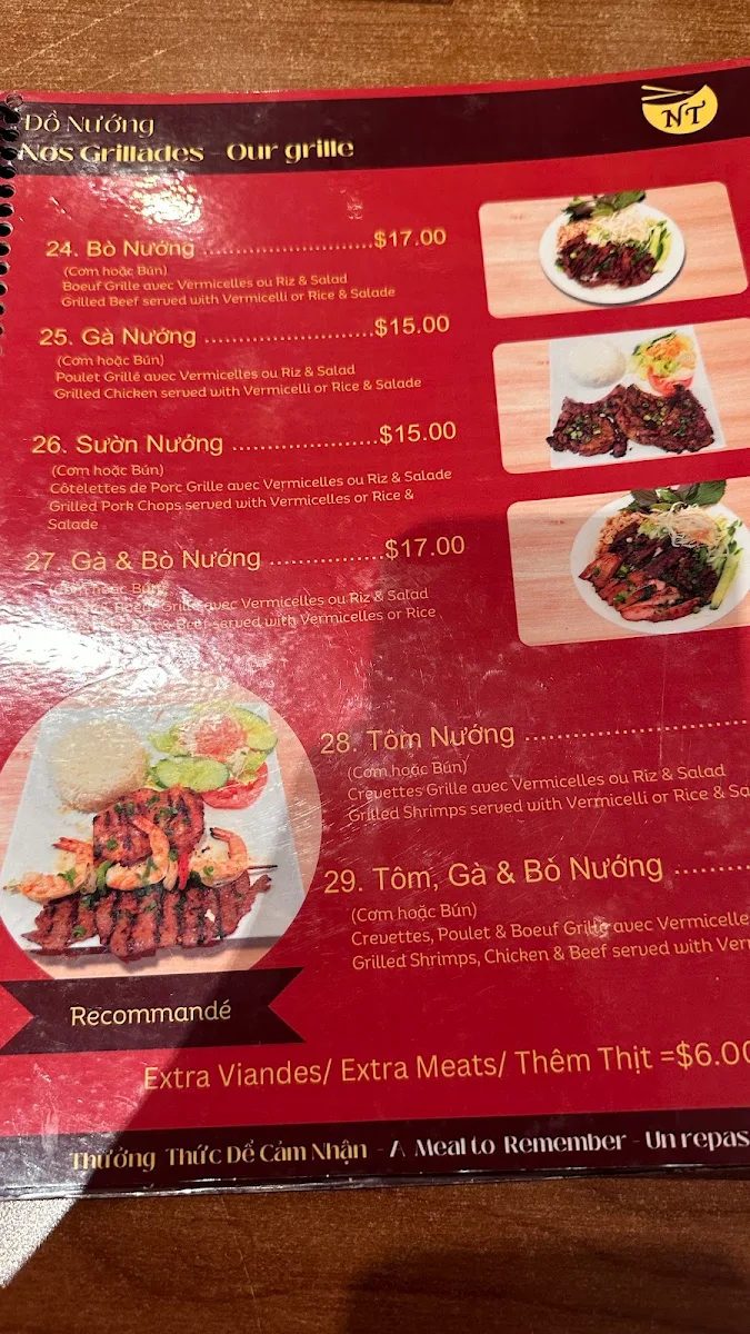 Menu, Pho Ngoc Tuan