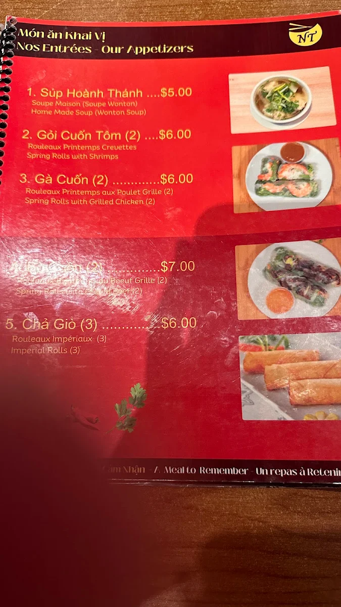 Menu, Pho Ngoc Tuan