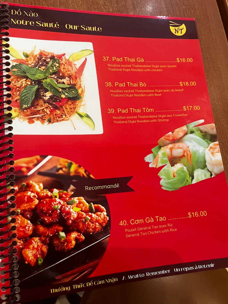 Menu, Pho Ngoc Tuan