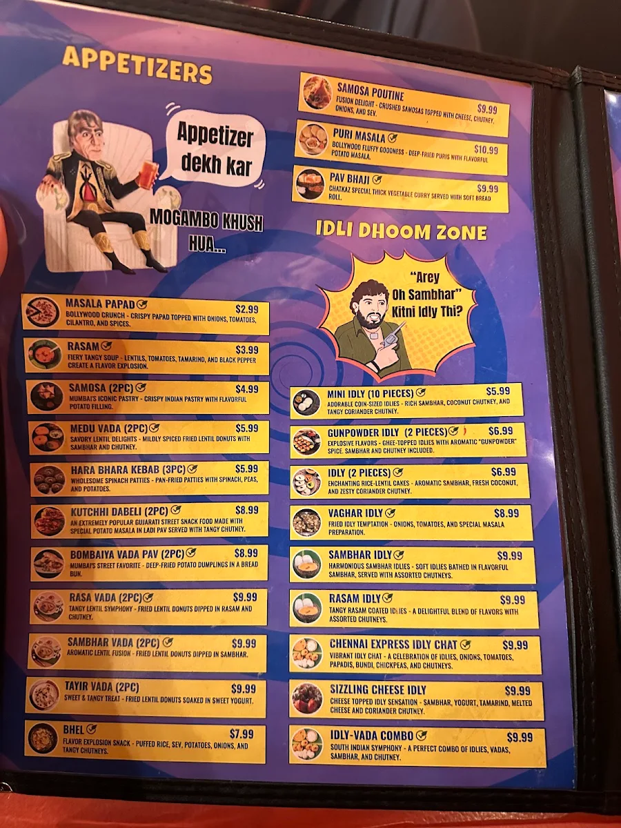Menu, Chataka Dosa - The Best South Indian Restaurant