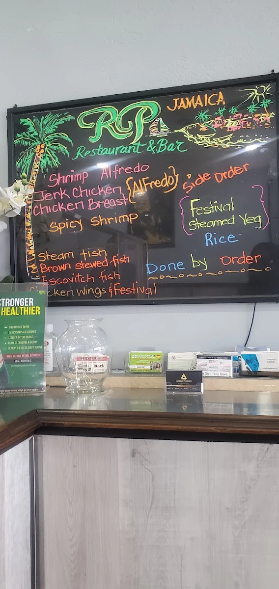 Menu, RP Restaurant & Bar