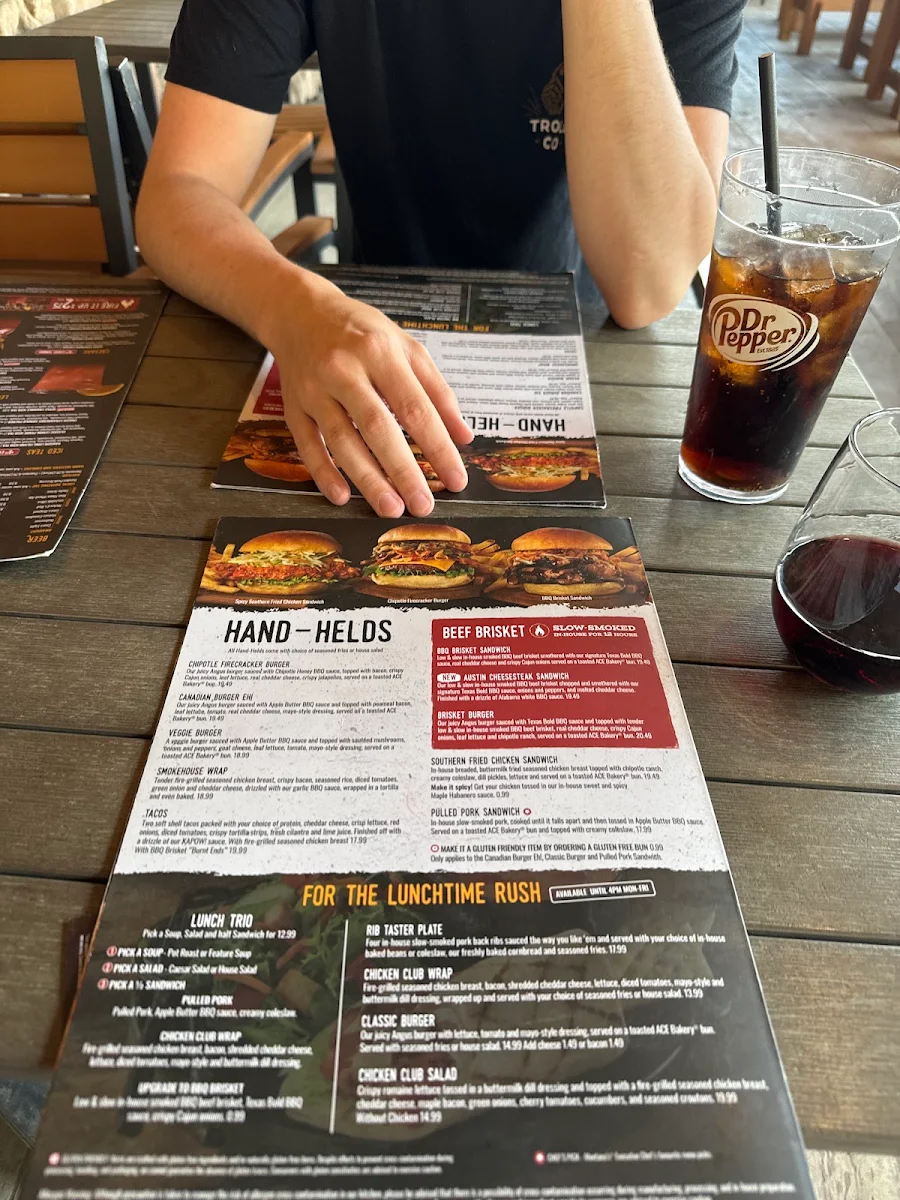 Menu, Montana’s BBQ & Bar