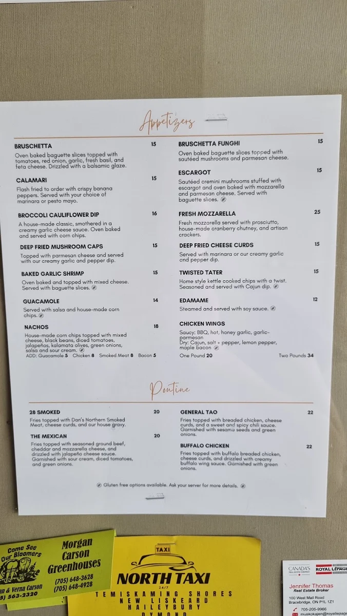 Menu, 28 on the Lake