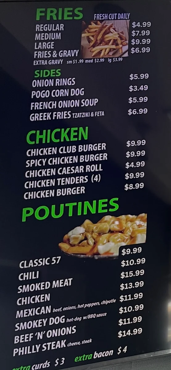 Menu, Big Bites Kingston