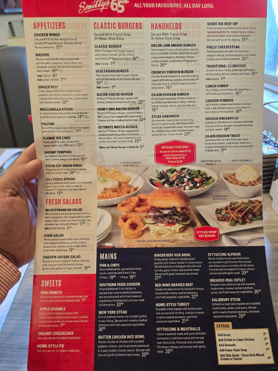 Menu, Smitty's Restaurant & Lounge - Grande Prairie