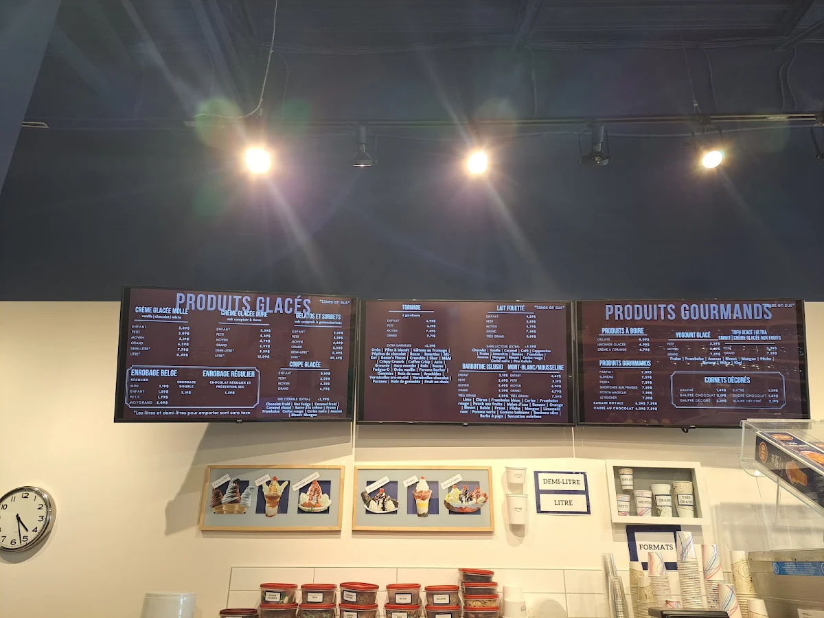 Menu, Folie Glacée