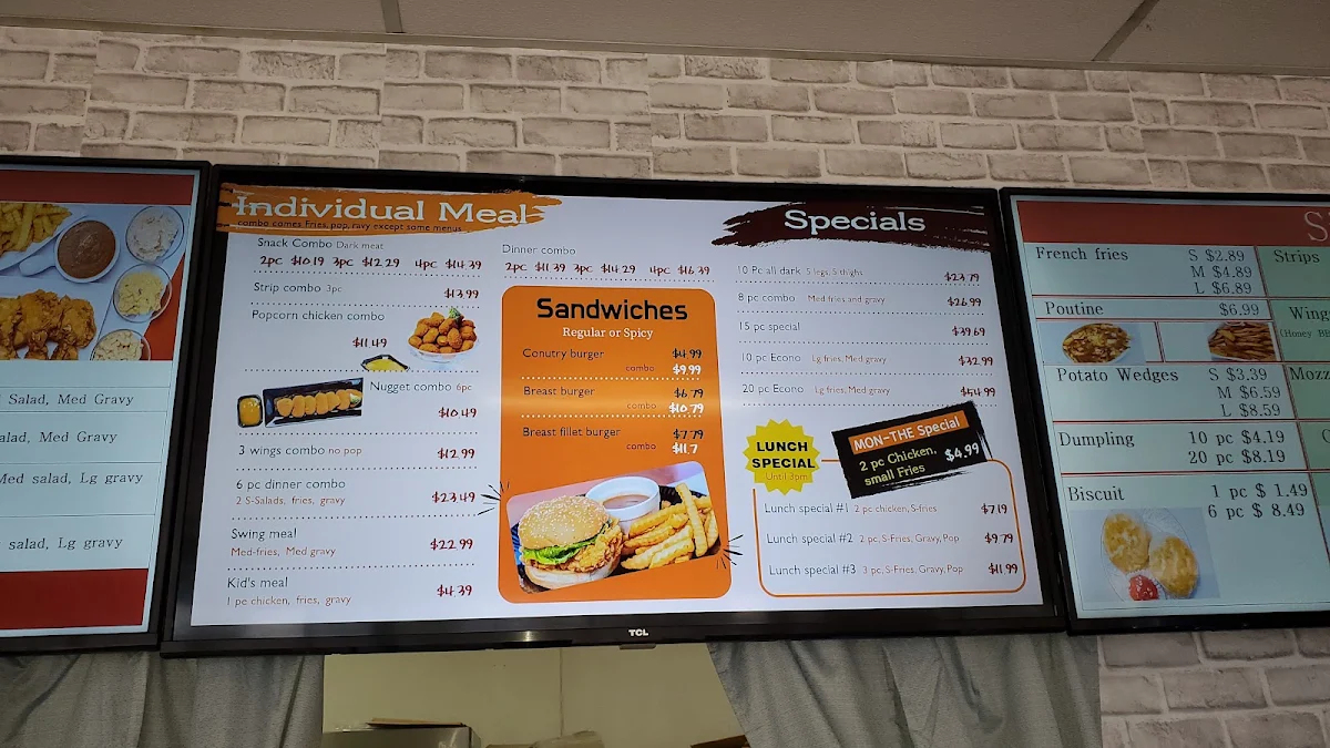 Menu, John's Fried Chicken Chilliwack