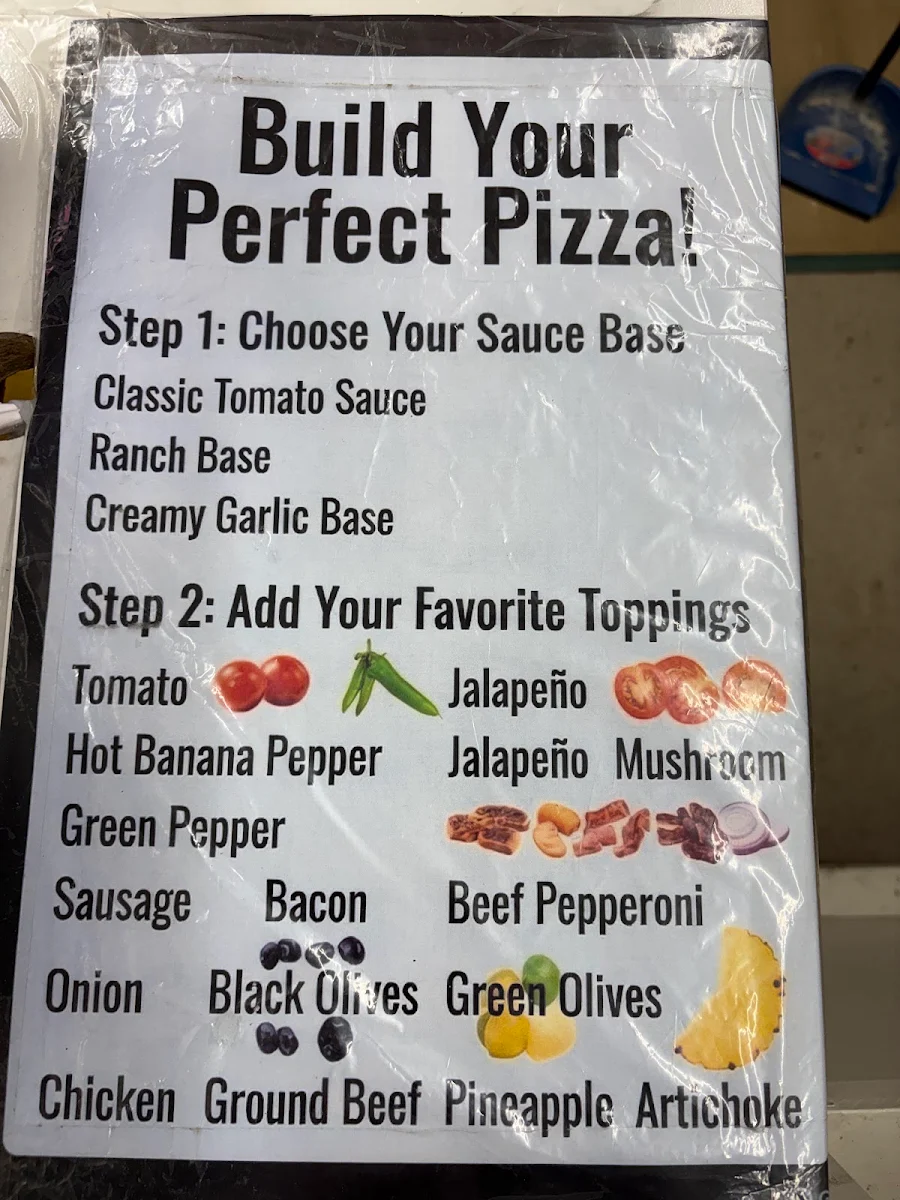 Menu, Jambo Pizza