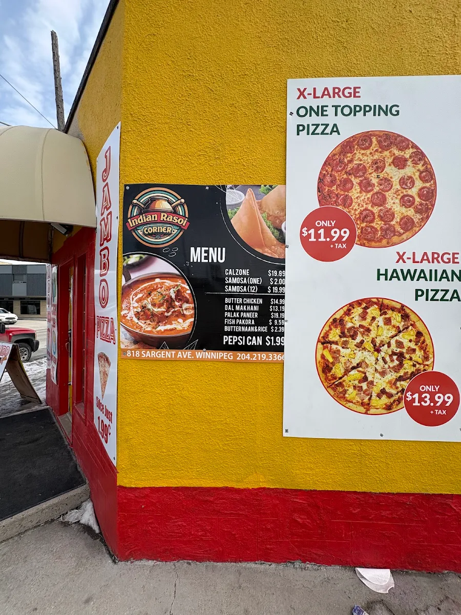 Menu, Jambo Pizza